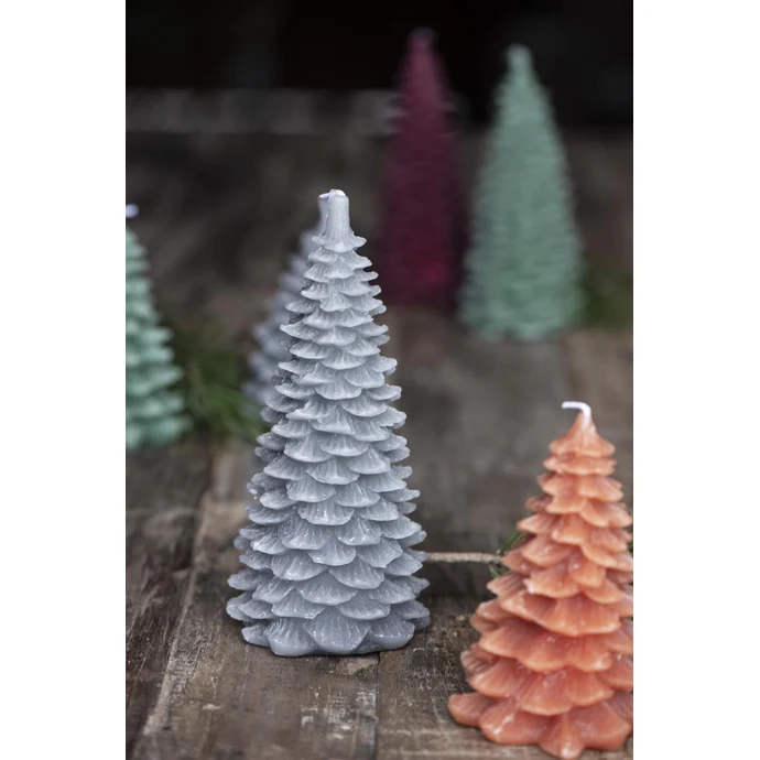 Vánoční svíčka Christmas Tree Grey 20 cm