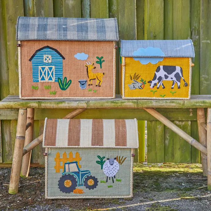 Dětský úložný box Raffia Farm Theme