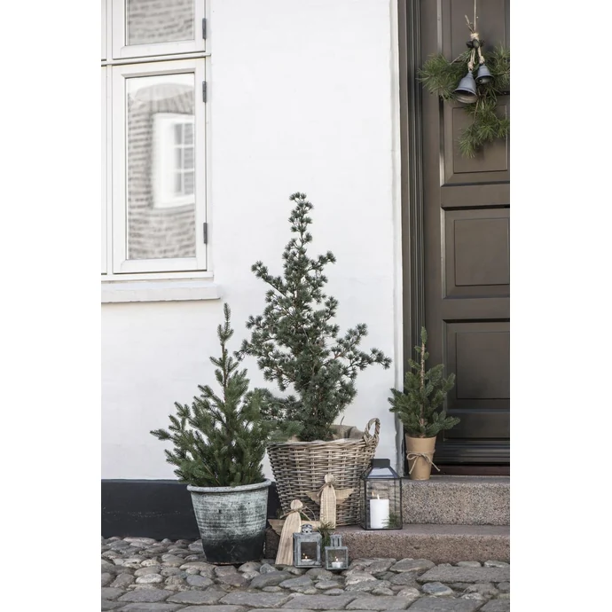 Skleněná lucerna Grey Mini