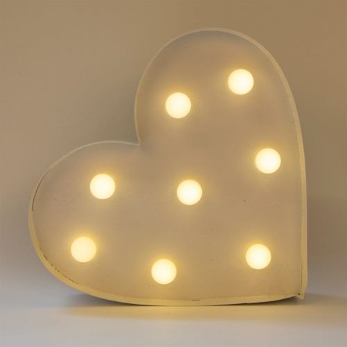 Svítící LED srdce white