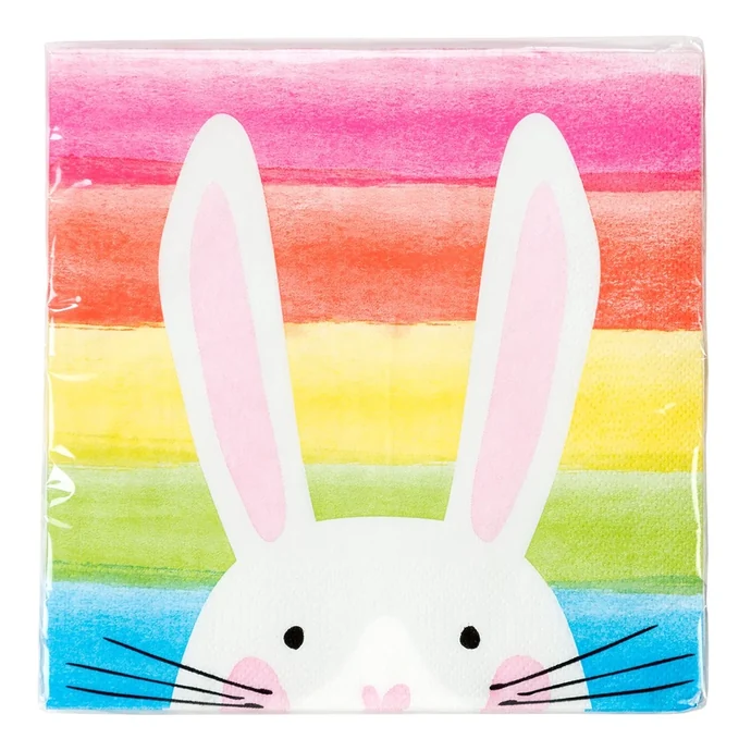 Velikonoční ubrousky Hop Over The Rainbow Bunny