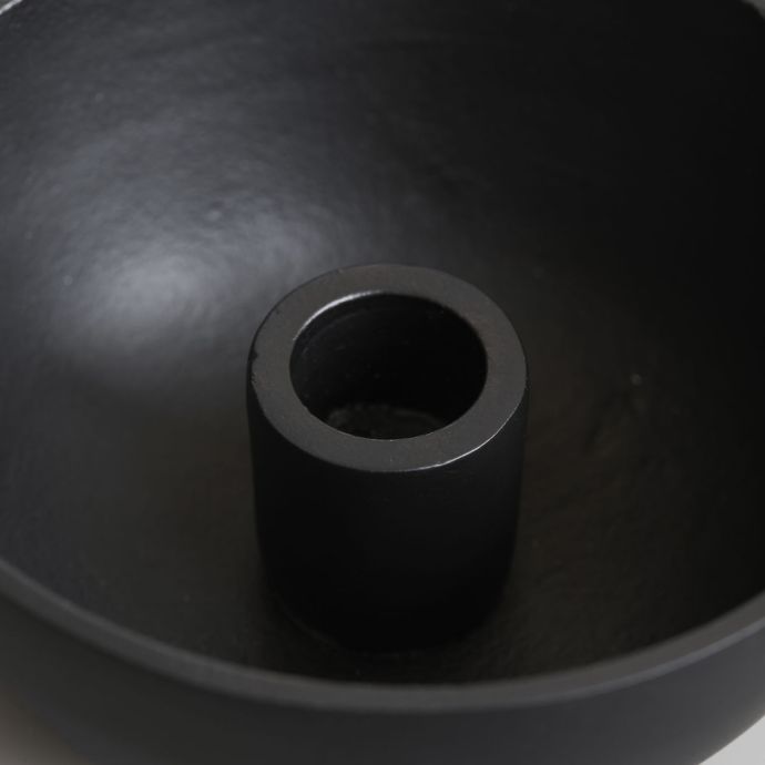 Kovový svícen Crown Black ⌀12,5 cm