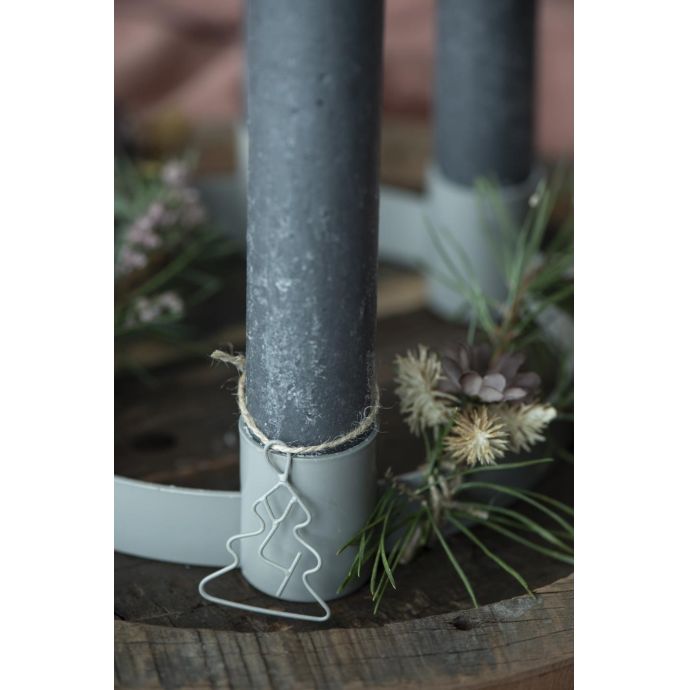 Kovové štítky na adventní dekorace Trees Grey 1-4