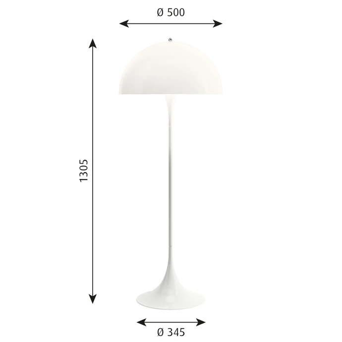 Stojací lampa Panthella Opal White