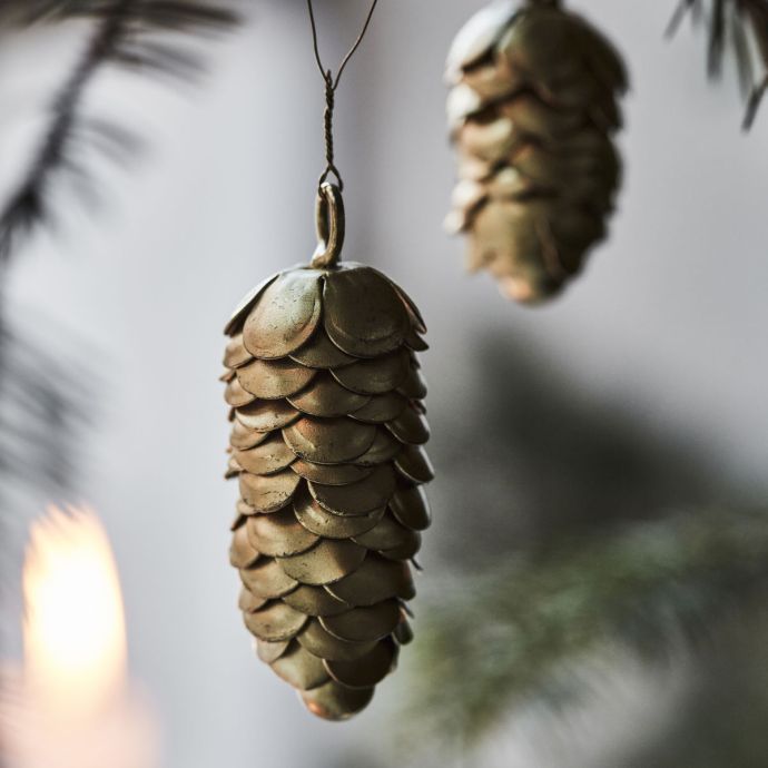Vánoční ozdoba Pine Cone Gold - set 2 ks