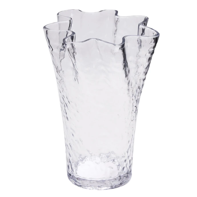 Skleněná váza Ruffle Clear 30 cm