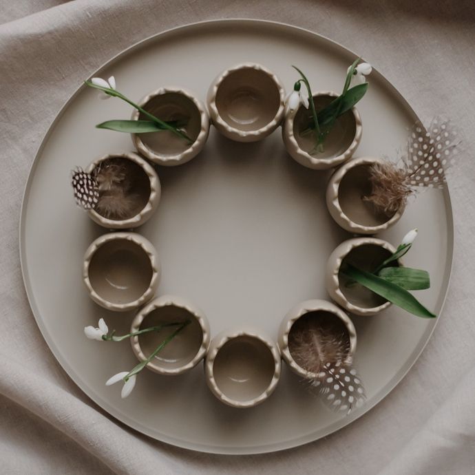 Velikonoční věnec Eggshell Sand 25 cm
