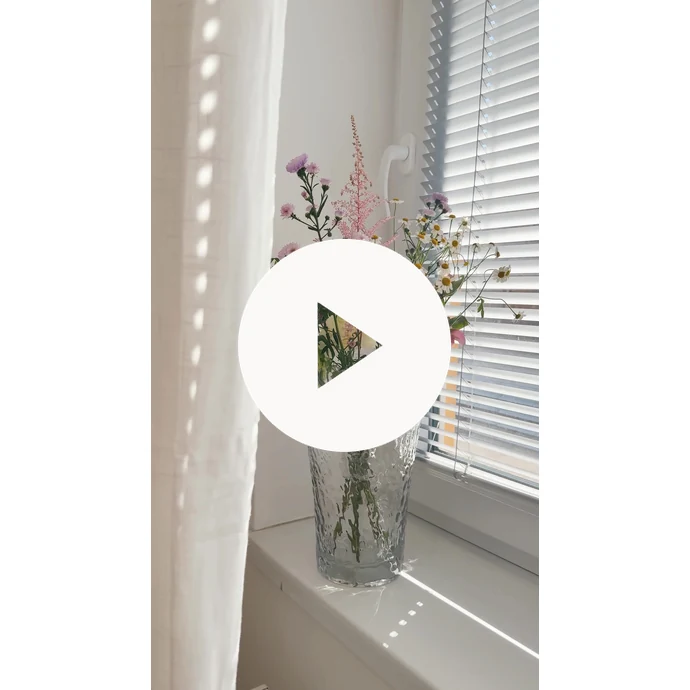 Skleněná váza Ruffle Clear 30 cm