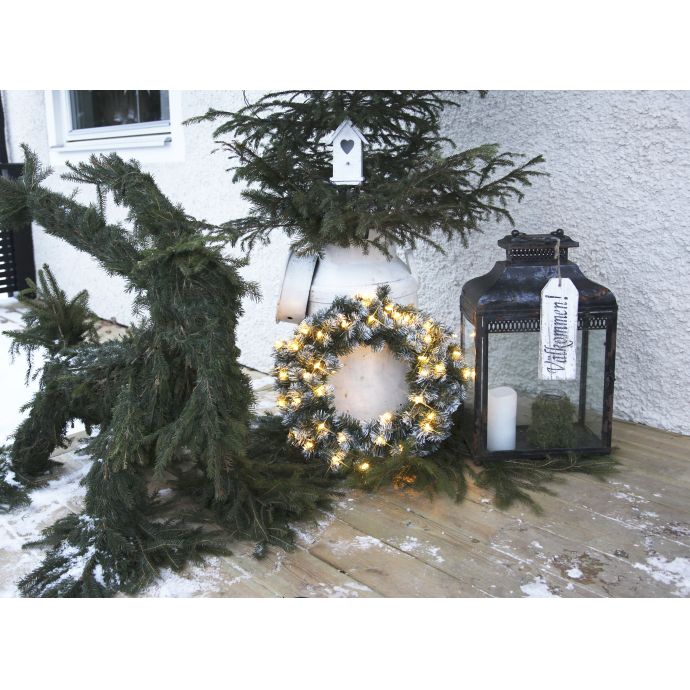 Svítící vánoční věnec Edmonton 50 cm