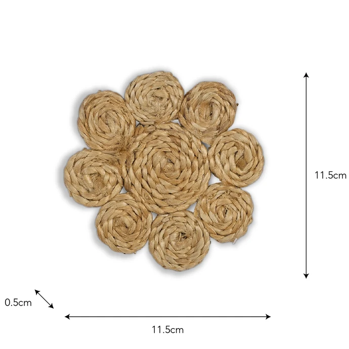 Jutové podložky pod hrnek Natural – set 4 ks