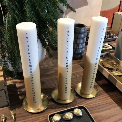 Adventní svíčka s čísly Sage 30cm