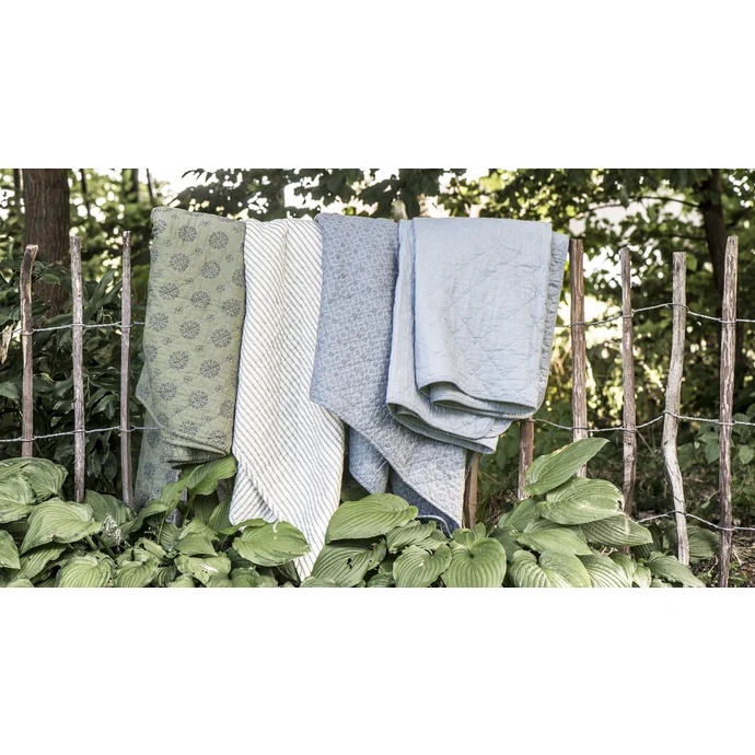 Prošívaná deka Olive/Grey pattern 130x180 cm