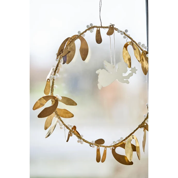 Dekorativní věnec Mistletoe Brass 20 cm