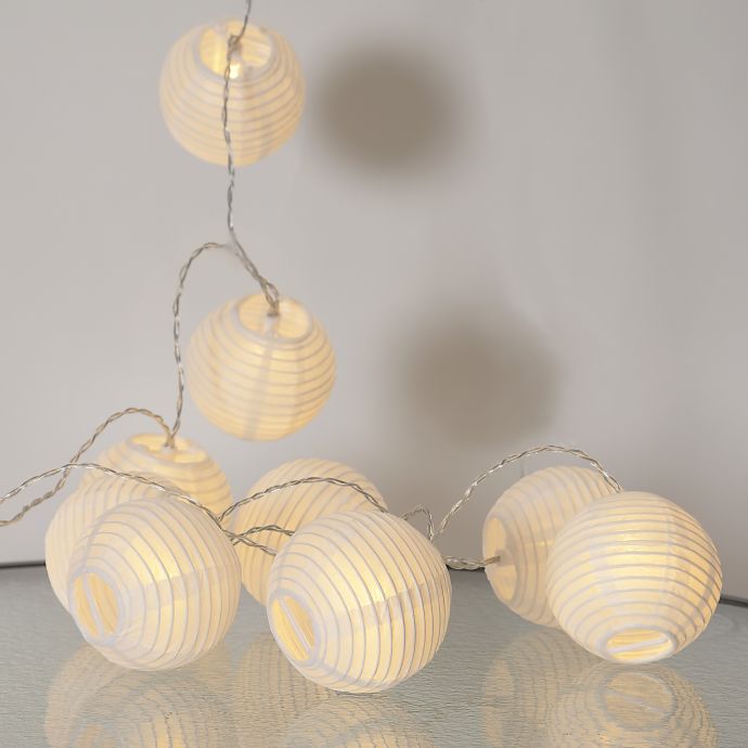 Světelný lampionový řetěz White