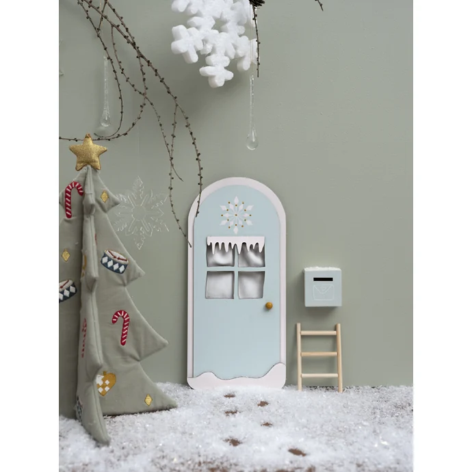 Dveře pro vánočního skřítka Foggy Blue - set 3 ks
