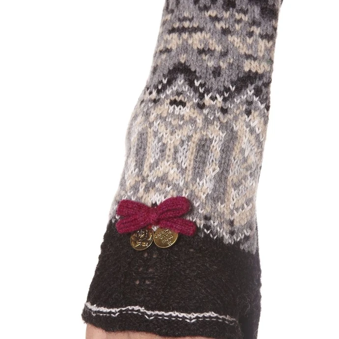 Pletené návleky na ruce - dark grey 262