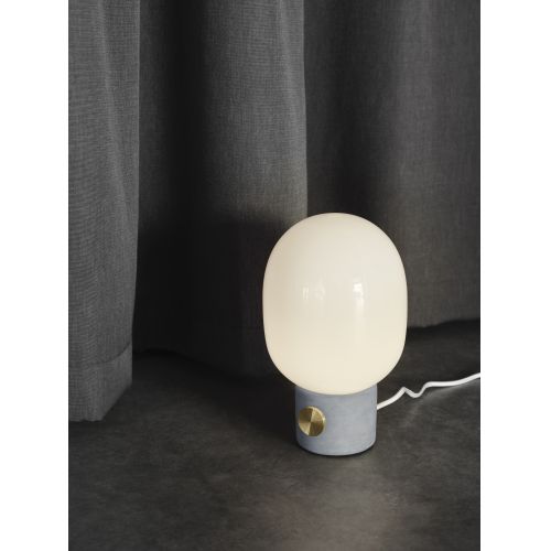 Stmívatelná stolní lampa JWDA Concrete Light Grey/Brass