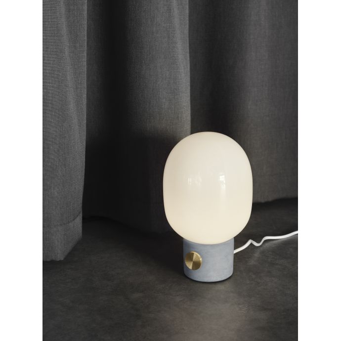 Stmívatelná stolní lampa JWDA Concrete Light Grey/Brass
