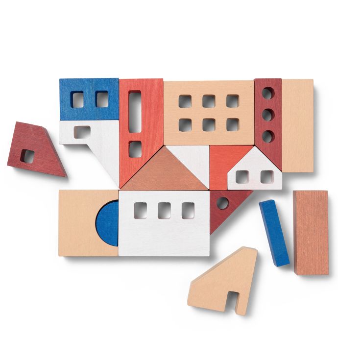 Dřevěné kostky Little Architect