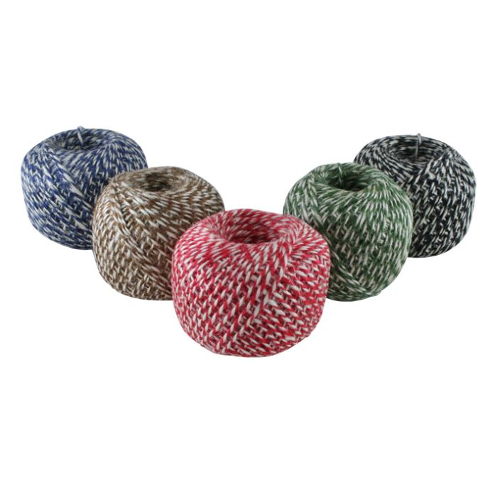 Jutový provázek Twine Round Red/White 125 m