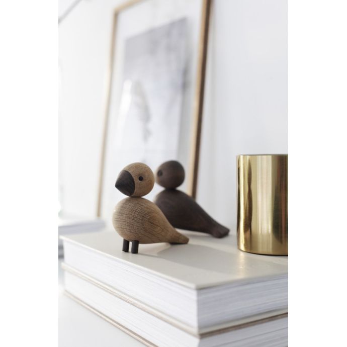 Dřevění ptáčci Lovebirds Oak Wood - set 2 ks