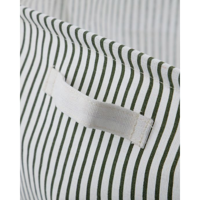 Úložný textilní koš Green Stripes