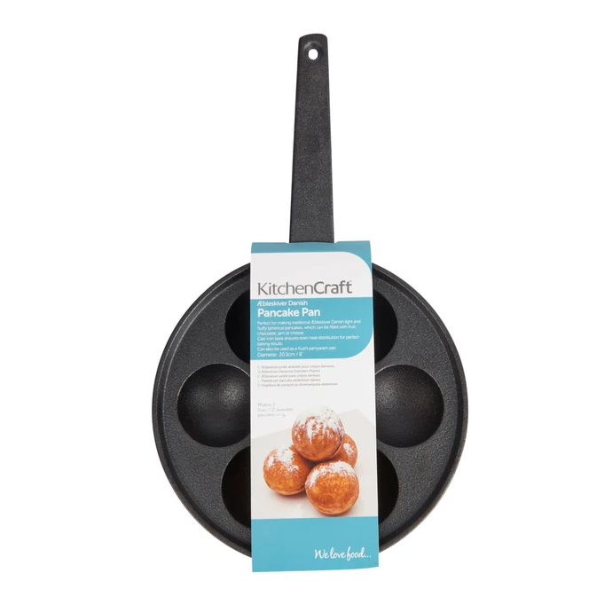 Litinová pánev na přípravu dánského dezertu Æbleskiver