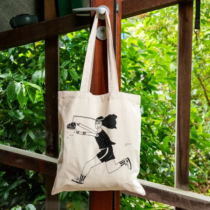 Plátěná taška z organické bavlny Tote Motivation is key