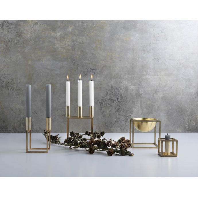 Svícen Kubus 4 Brass