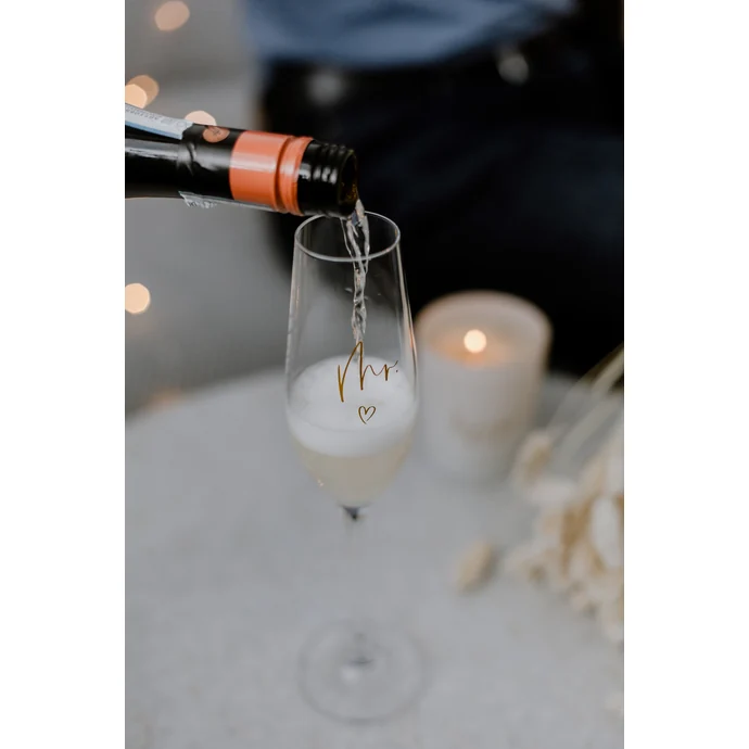 Sklenice na sekt Mr. a Mrs. – set 2 ks