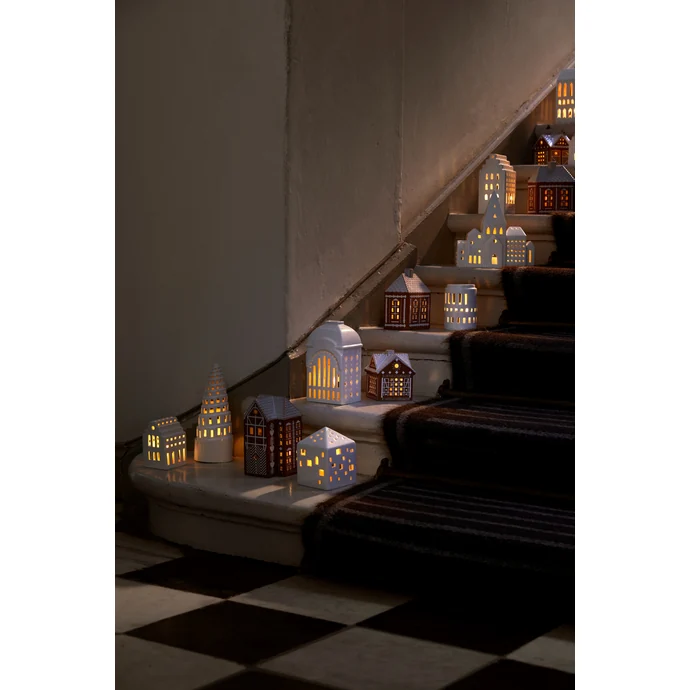 Porcelánový svícen Gingerbread Lighthouse 11,5 cm