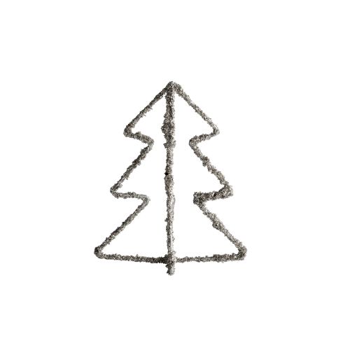 Vánoční dekorace Christmas Tree Silver Glitter 10 cm
