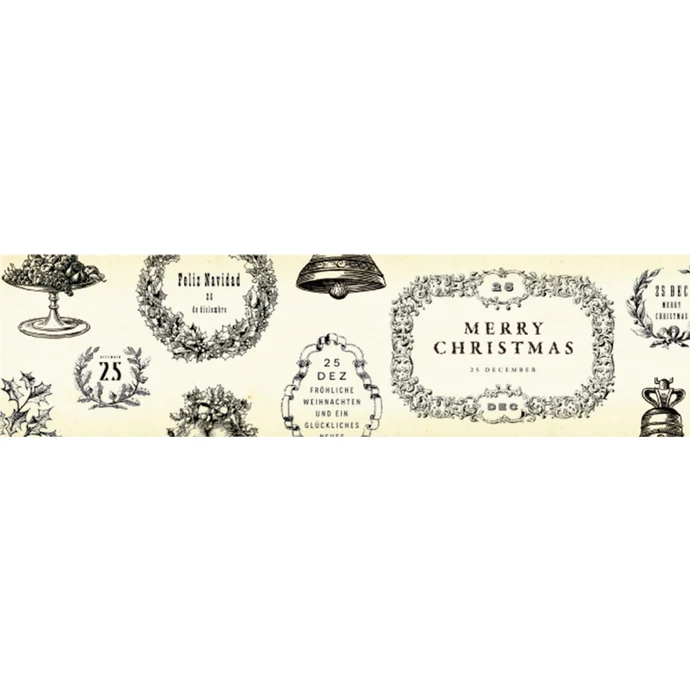 Designová samolepicí páska Vintage Christmas Message