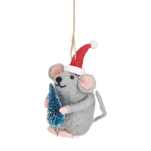 Plstěná vánoční ozdoba Festive Gifting Mouse