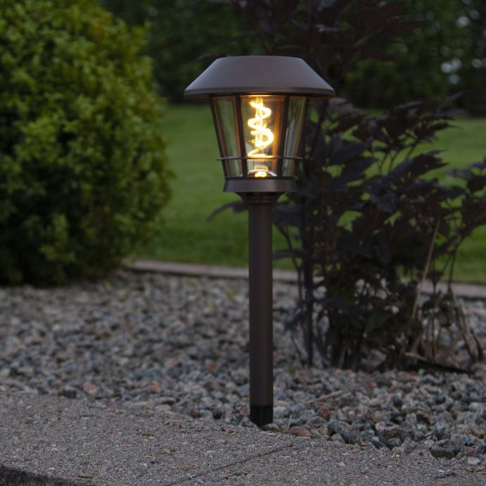 Zahradní světlo na solární napájení Bollard Fergus
