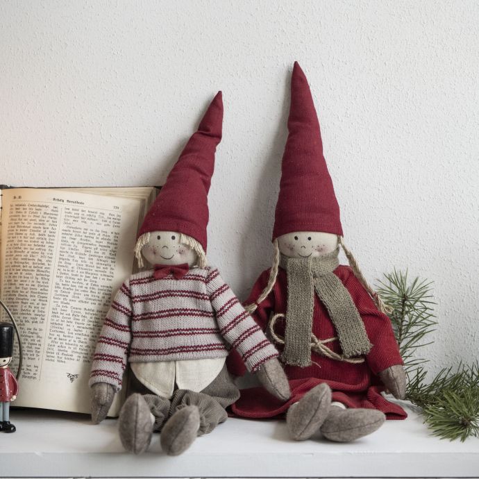 Vánoční dekorace Santa's Helpers Hansine/Harald 50cm
