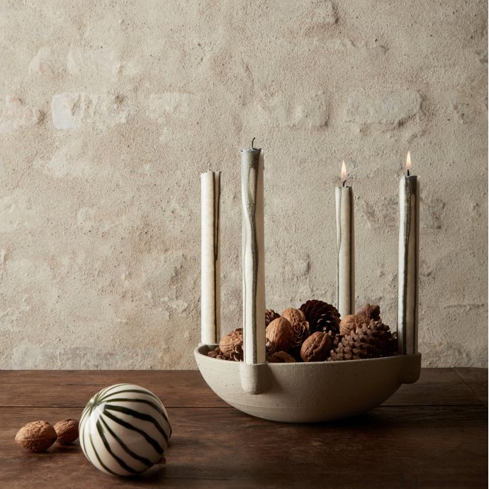 Adventní svícen Ceramic Light Grey