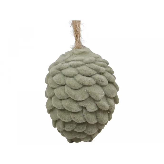 Velurová vánoční ozdoba Pinecone Verte 7,5 cm