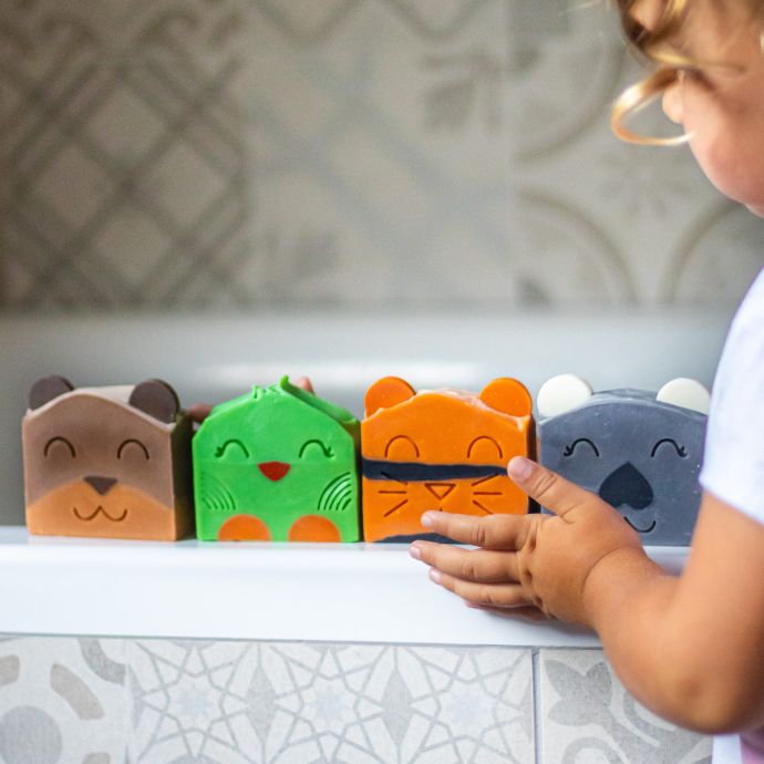 Přírodní mýdlo pro děti My Happy Bear - borůvka