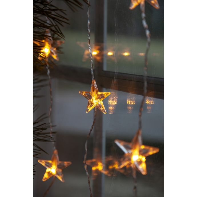 Světelný LED řetěz s hvězdami Star Curtain 180 cm