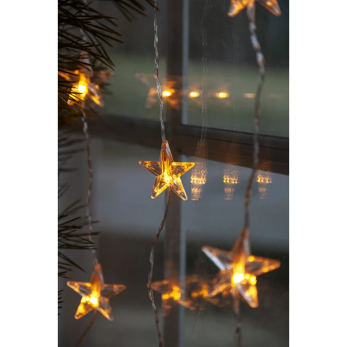 Světelný LED řetěz s hvězdami Star Curtain 180 cm