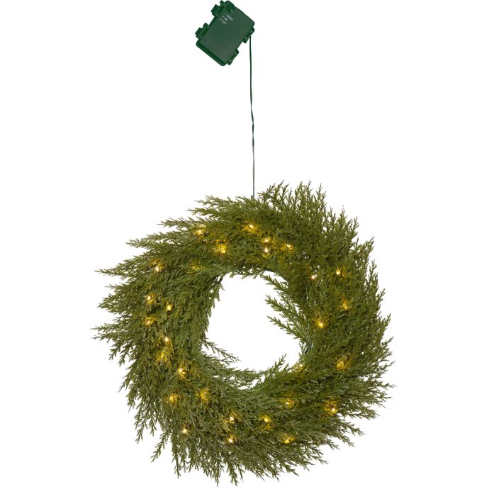 Svítící vánoční věnec Thuja 45 cm