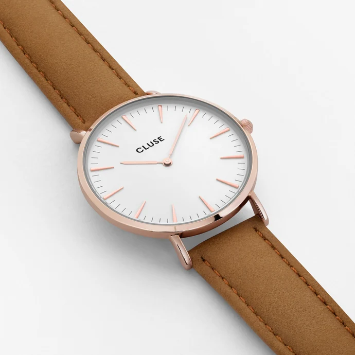 Hodinky Cluse La Bohéme Rose Gold white/caramel