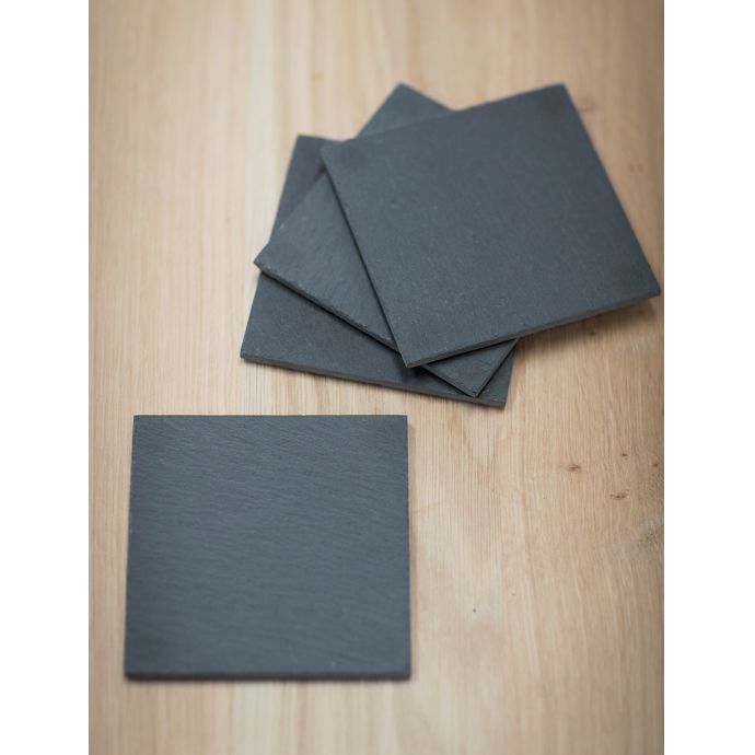 Břidlicové podtácky Slate - set 4 ks