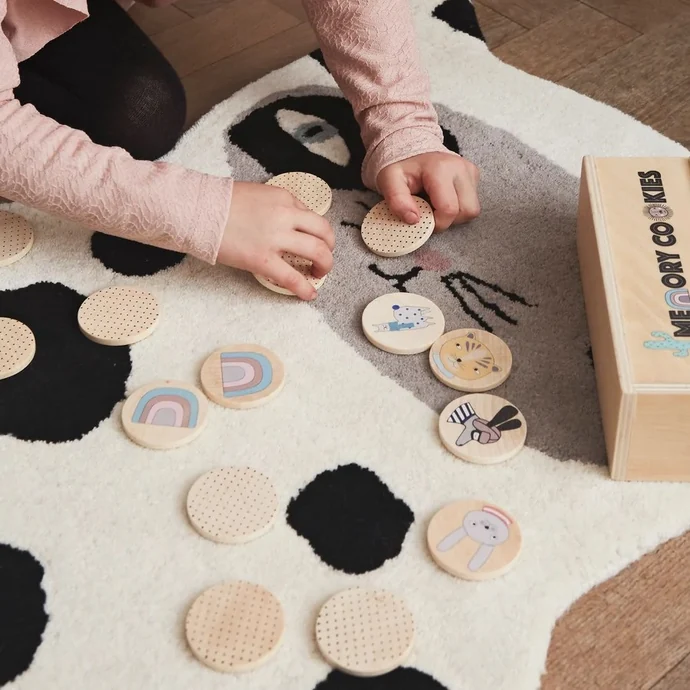 Dřevěné pexeso v krabičce Cookies