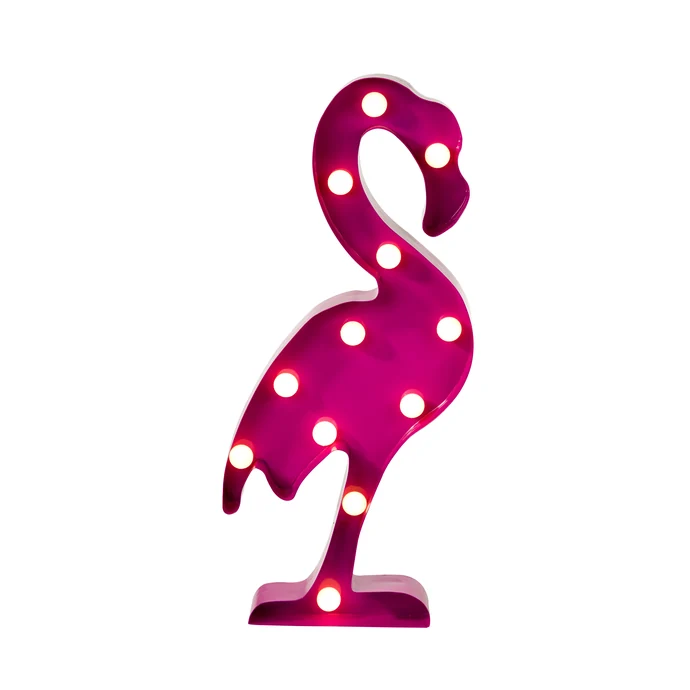 Kovová lampa Flamingo