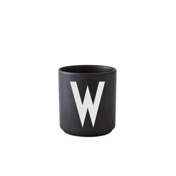 Porcelánový hrneček/dózička Letters black