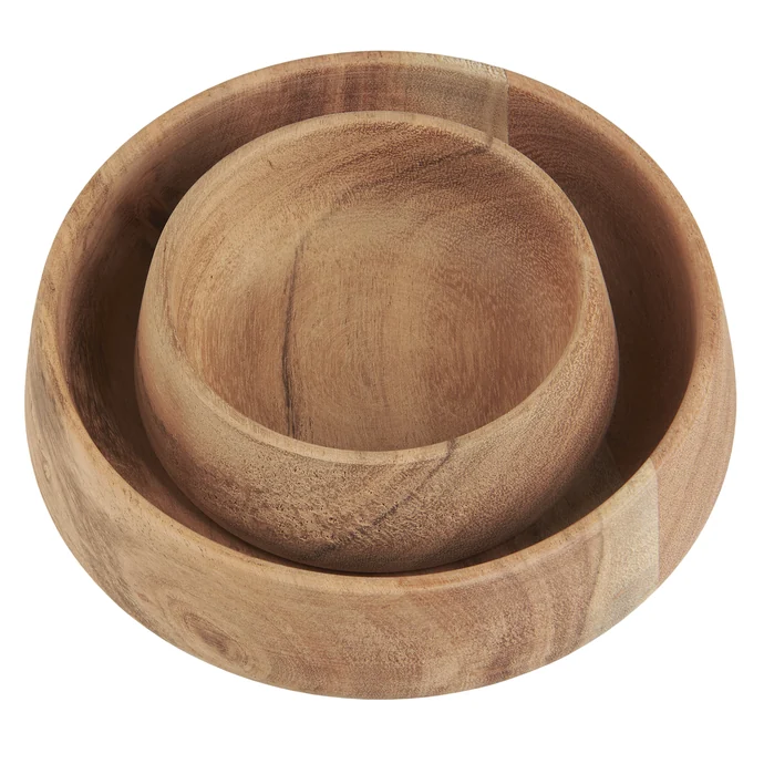 Dřevěná miska Acacia Wood - set 2 ks