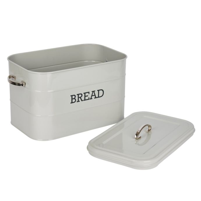 Kovový box na pečivo Bread French grey
