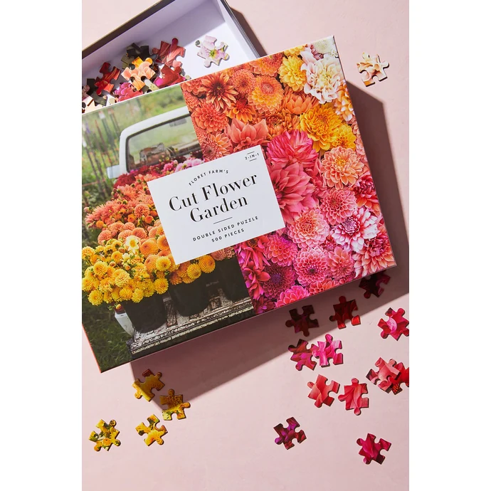 Oboustranné puzzle Cut Flower Garden - 500 dílků